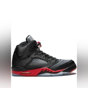 Jordan 5 Retro Satin Bred Black Red Basketball Sneakers Shoes
